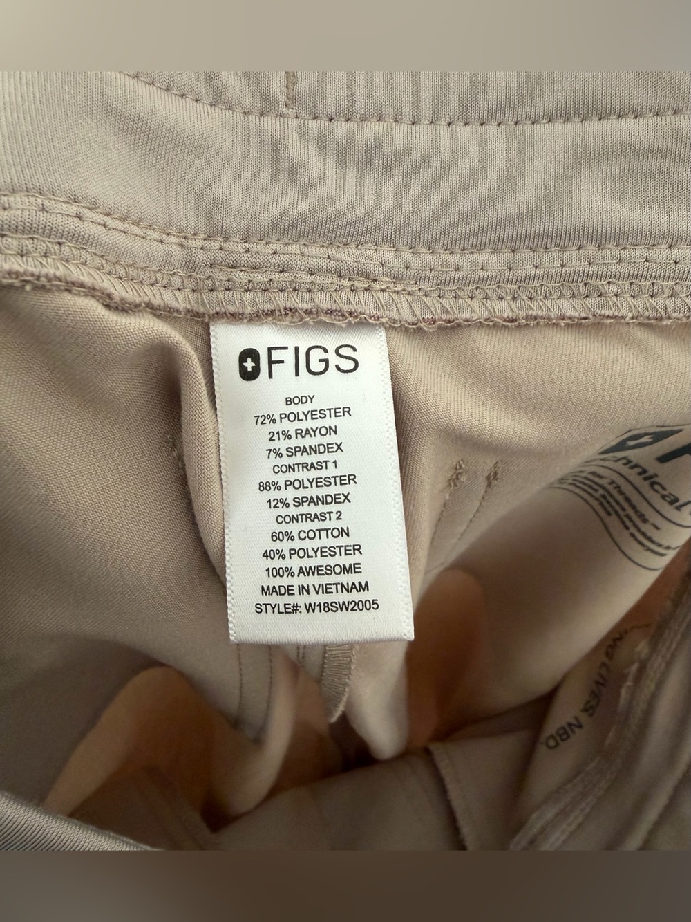 Figs Women's Zamora Jogger Scrub Bottoms, Beige-Gray, Size XS - Picture 7 of 11